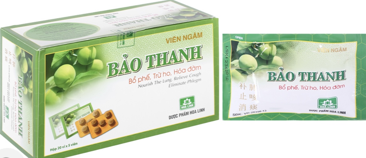 Viên ngậm Bảo Thanh (trị ho,bổ phế) (H/ 100 viên)