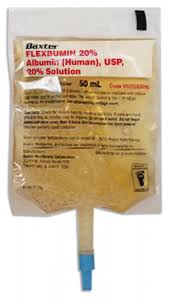 FLEXBUMIN 20% 50 ml Inj Human Albumin túi (Mỹ)