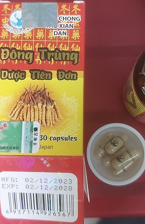 Đông trùng Dược Tiên Đơn H/30 viên ( tem xanh lá) (hỗ trợ viêm đau khớp, thần kinh tọa, thoái hóa khớp)